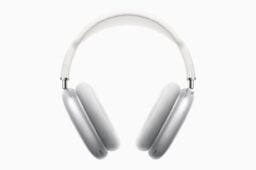 apple airpods max silver front open ایرپادز مکس