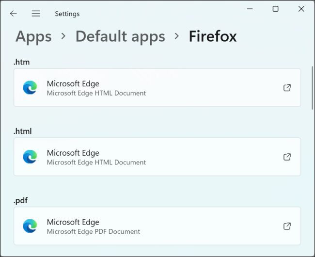 2 file types آموزش تغییر مرورگر پیشفرض در ویندوز ۱۱